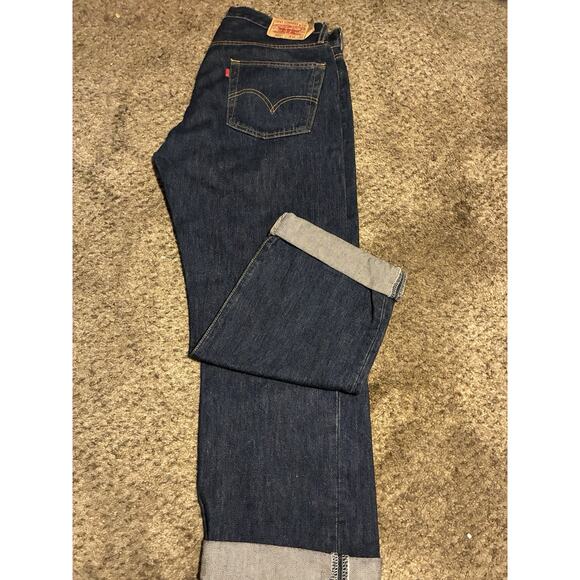 Levi’s 501 Dark Wash Button-Up Denim Men’s 36x30 Mfg in Mexico 2007 - Picture 1 of 9